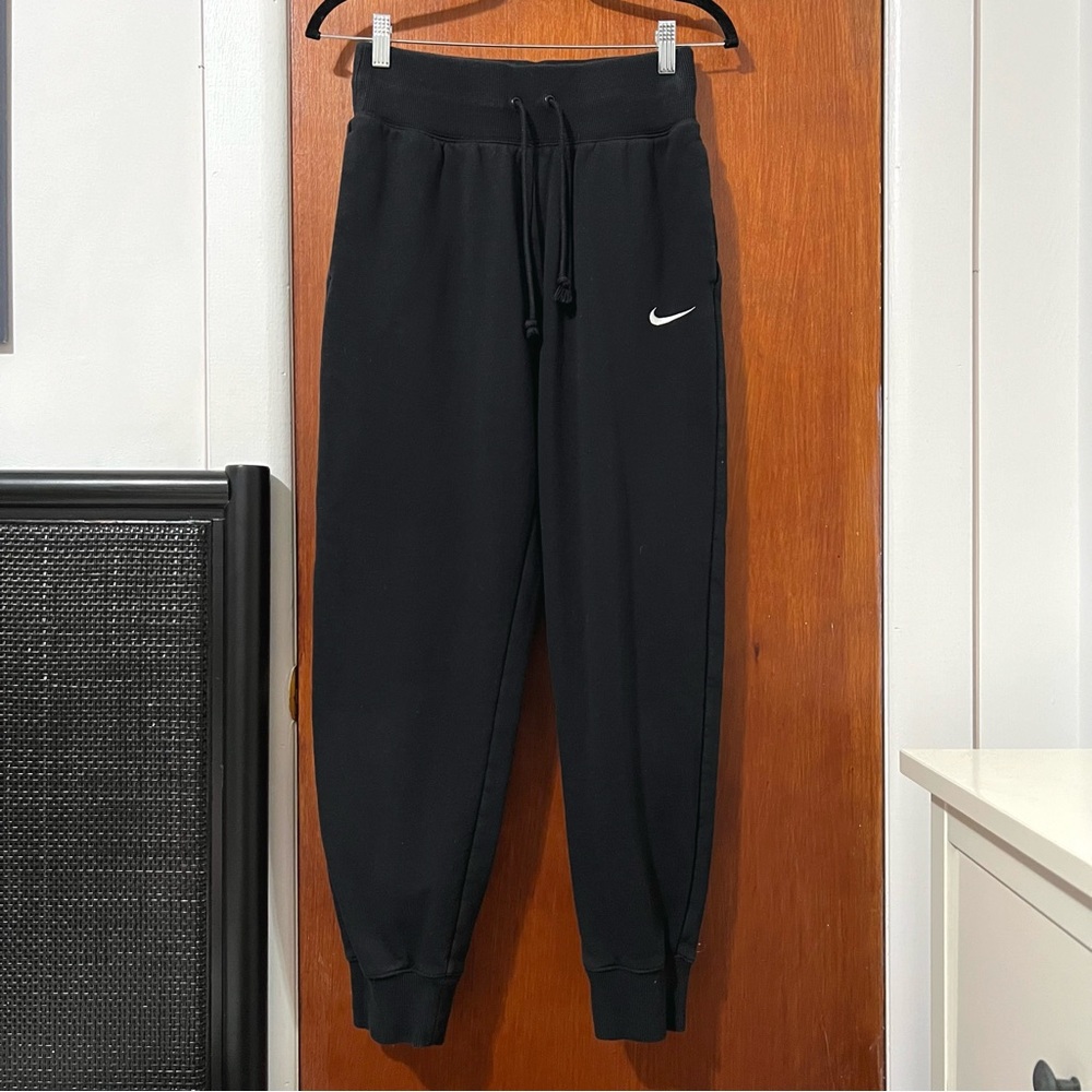 Nike Black Jogger Pants with White Swoosh